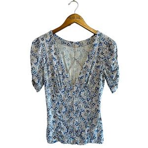 Botton Down Floral Top